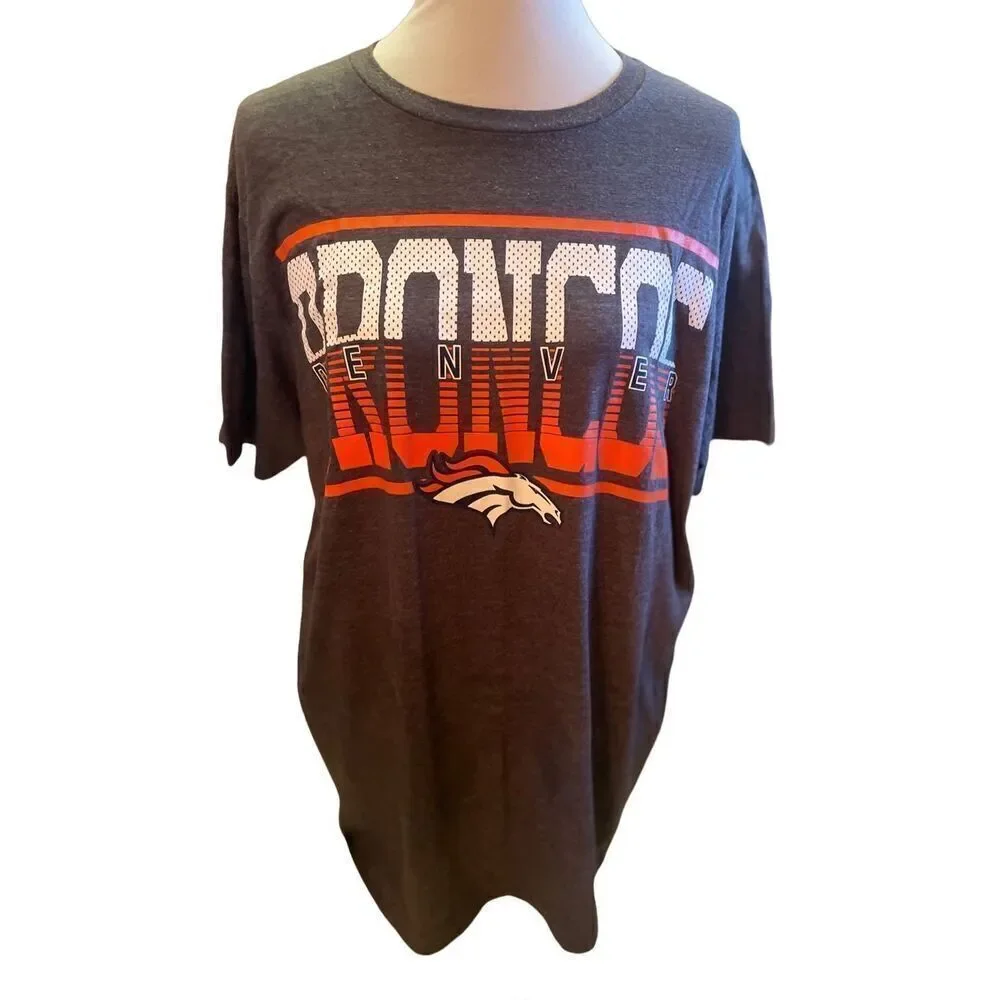 NFL Team Apparel Denver Broncos Graphic T-Shirt Size Large-NWOT - Picture 5 of 9